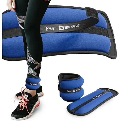 Обважнювачі для ніг та рук Hop-Sport HS-S004WB 2х2кг сині - фото 3