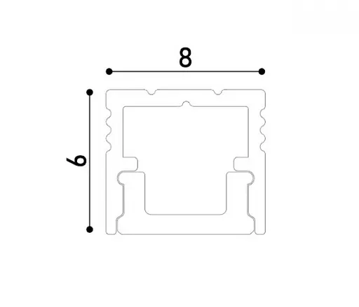 LED профіль накладний з розсіювачем PC 2 м Kloodi KLP0806 2 - фото 2