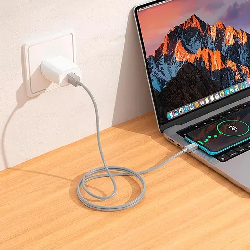 Кабель Hoco Type-C Favor зарядный кабель для передачи данных X107 1 м 3A - фото 3