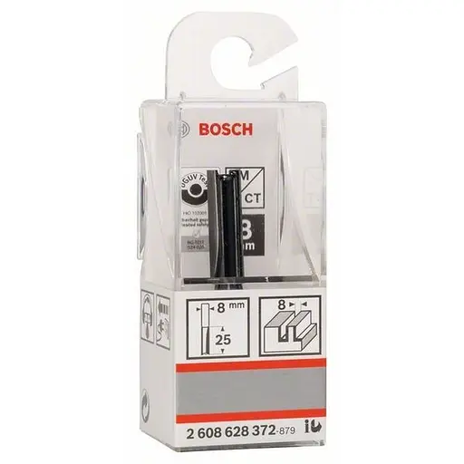 Фреза пазовая Bosch Professional с двумя лезвиями Std S8 D8 L25.4 (2.608.628.372) - фото 3