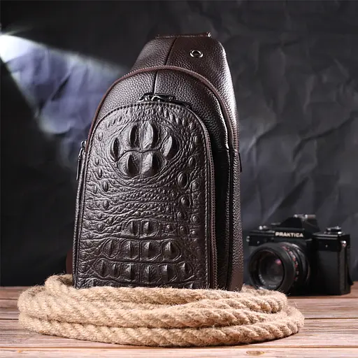 Чоловіча шкіряна сумка Vintage 17х30х8 см sum0022418 - фото 5