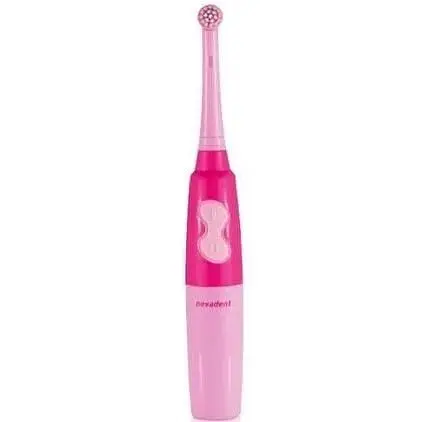 Електрична дитяча зубна щітка Nevadent NKZ 3 A1 Pink + пісочний годинник + насадки + футляр + наклейки - фото 3