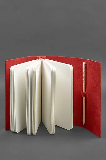 Жіночий шкіряний блокнот (Софт-бук) 1.0 Червоний - фото 3