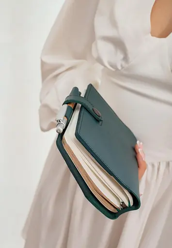 Шкіряний блокнот (Софт-бук) 4.0 зелений Краст - фото 10