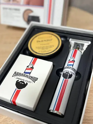 Аккумуляторный триммер для мужчин ENZO EN-1915 водонепроницаемый триммер с насадками для стрижения волос и бороды Белый - фото 9