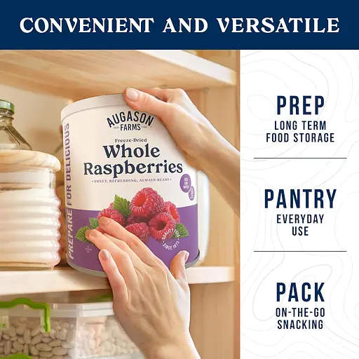 Сублимированная малина с длительным сроком хранения 30 лет Augason Farms, 23 порции (101202) - фото 7