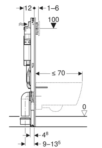 Інсталяція для унітаза Geberit Duofix Sigma 111.350.00.6 - фото 3