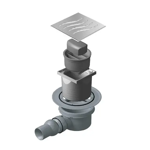 Душевой трап Pestan Confluo Dry-1 горизонтальный с фланцем 10х10 см (240159) - фото 4