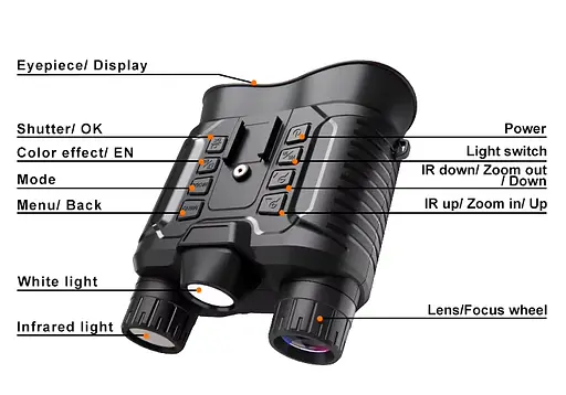 Цифровой бинокль ночного видения NV8161 (до 400м в темноте) 1080P HD 8X - фото 4