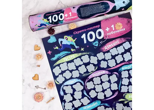 Fun Games Shop Скретч постер 100+1 свидание (рус.) (FGS65) - фото 3