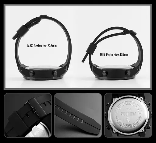 Чоловічий спортивний годинник Skmei 1355 Чорні - фото 5