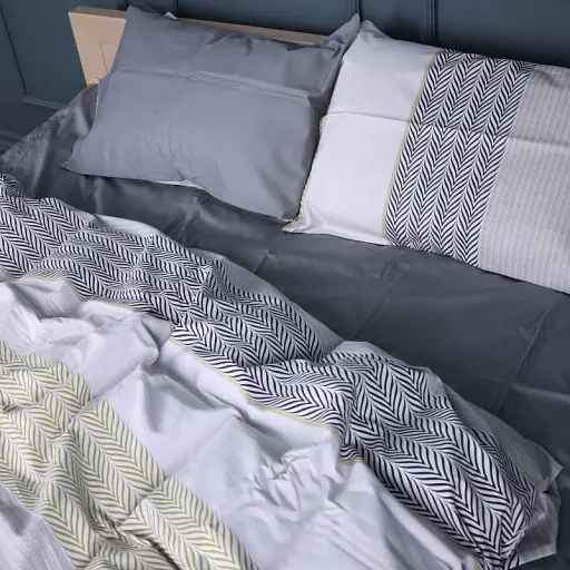 Комплект постельного белья MirSon Сатин Geometric comfort 143х210 см (2200011123868) - фото 3