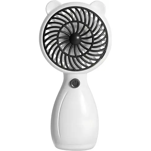 Портативный ручной вентилятор Handy Mini Fan JX-998 на аккумуляторе с ручкой мини ветродуйка 2,5Вт Белый - фото 1