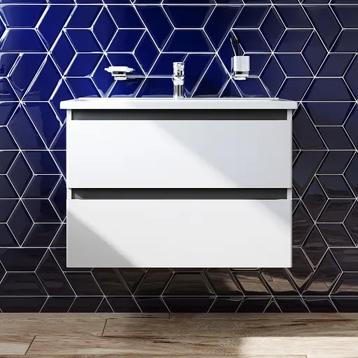 Тумба з умивальником AM.PM X-Joy підвісна 80 см 2 ящики білий M85-FHX0802-WC0802WG38 Білий - фото 2