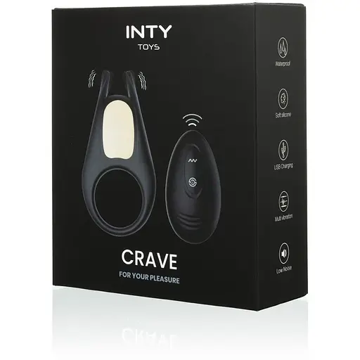 Віброкільце INTY Toys Crave 9.5 см чорне - фото 3