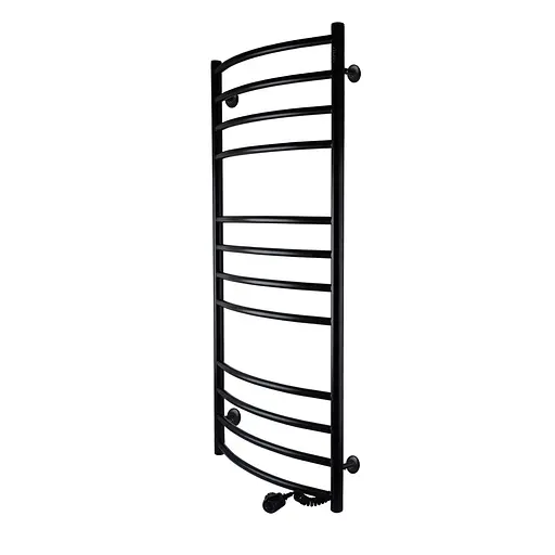 Полотенцесушитель UNIO LDE ER 1200-500-12 BLK Лестница Дуга Элит черная (21555) - фото 3