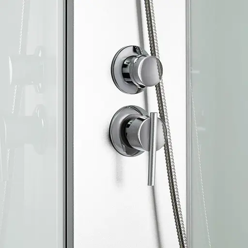 Душевой бокс Lidz Tani SB90x90.SAT.LOW.FR Frost, Хром матовый, матовый, хром матовый - фото 7