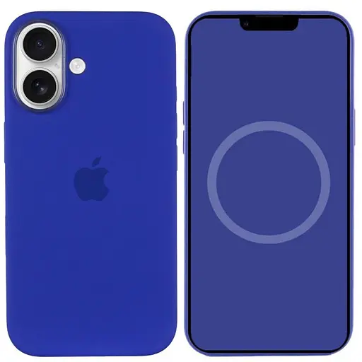 Чехол Epik Silicone case AAA with Magsafe and Animation button для Apple iPhone 16, 6.1 Ultramarine - фото 3