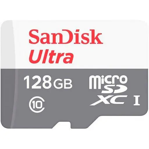 Карта памяти Sandisk i 128GB microSDXC C10 UHS-I R100MB/s Ultra + SD (SDSQUNR-128G-GN3MA) - фото 1
