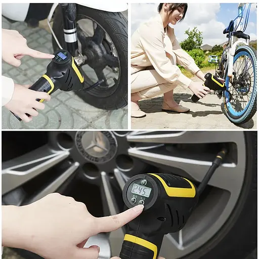 Акумуляторний насос - компресор для авто, мотоцикла, велосипеда до 10 атмосфер, зі зйомною батареєю (100977) - фото 7