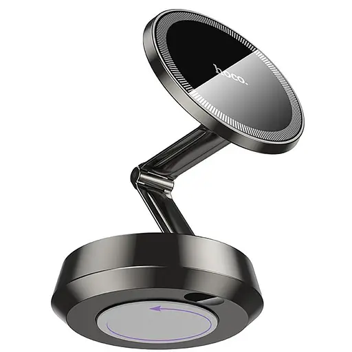 Автотримач Hoco H83 Metal ring magnetic (center console) Metal grey - фото 3