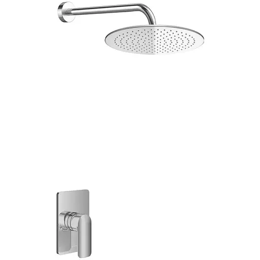 Душова система Kohlman Texen 20 chrome + BOX прихованого монтажу KPL-QW220T20, Хром - фото 1