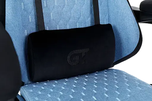 Геймерское кресло GT Racer черное со светло-синим (X-2324 Fabric Light Blue/Black Suede) - фото 8