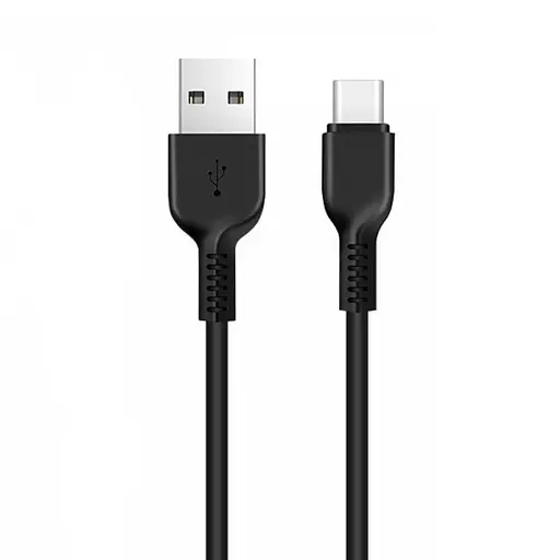 Кабель HOCO X13 USB to Type-C 3A, 1m, PVC, PVC connectors, Black - фото 1