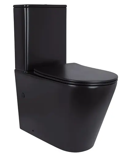 Унитаз напольный Qtap Scorpio Ultra Quiet с сиденьем Slim Duroplast/ Soft-close/ Quick Release QT14226088AMB - фото 1