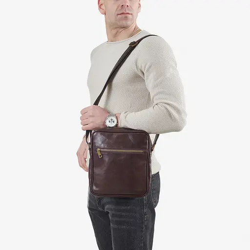 Шкіряна чоловіча сумка VIRGINIA CONTI 22х24х5 см sum0023788 - фото 2
