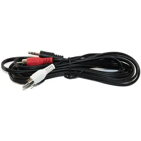 Кабель-переходник Cablexpert 3.5 мм M - 2xRCA M 2.5 м черный (CCA-458-2.5M) - фото 1