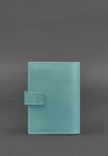 Шкіряна обкладинка для паспорта 5.0 (з віконцем) бірюзова - фото 5
