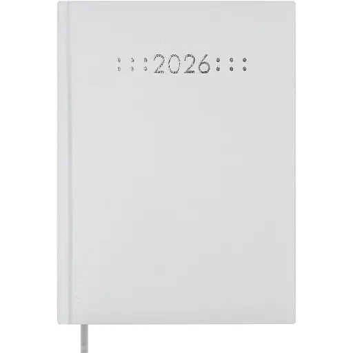 Ежедневник датированный Buromax Classic 2026 A5 бумвинил/поролон белый (BM.21121-12)