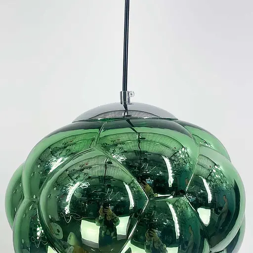 Подвес с фактурным стеклянным плафоном в зеленом цвете | Line F | Арт. 0619/1 Green - фото 3
