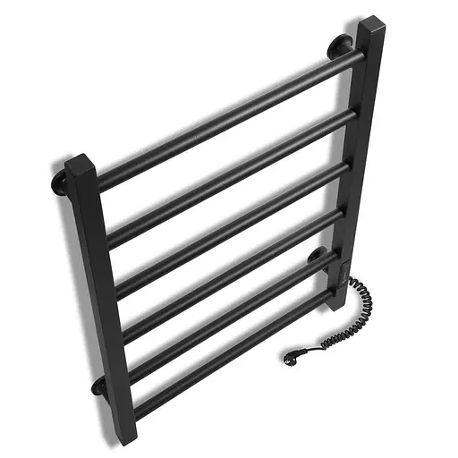 Электрический полотенцесушитель Laris Зебра Альфа ЧФЧ6 400x600 Э правый R3 73207627, Черный матовый, Правое, Электронный - фото 3