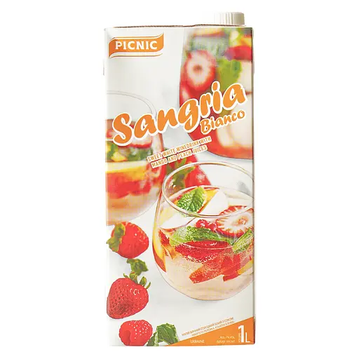 Напій винний Picnic Сангрія Б'янка біле солодке 1 л - фото 1