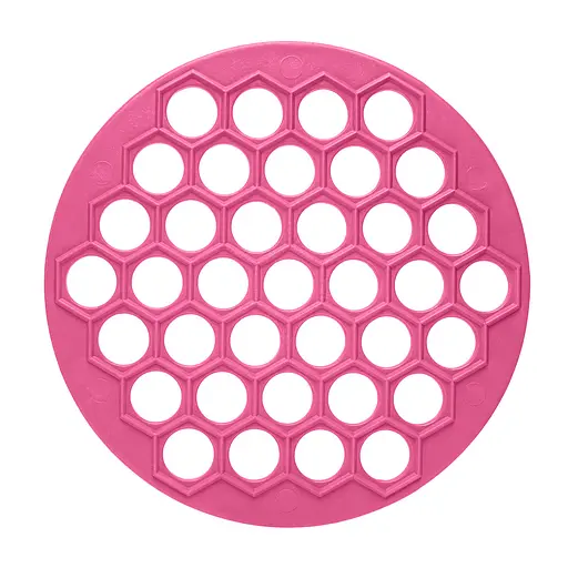 Пластикова пельменниця (форма для приготування пельменів) Ø26 см, Kitchette Рожевий 84629 - фото 1