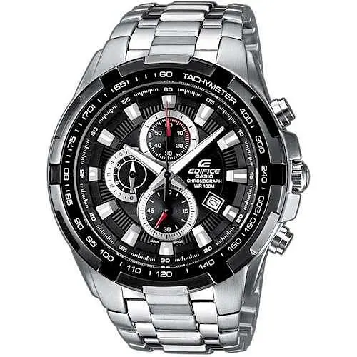 Годинники чоловічі оригінальні японські Casio Edifice EF-539D-1AVEF кварцові зі сталевим браслетом (модуль