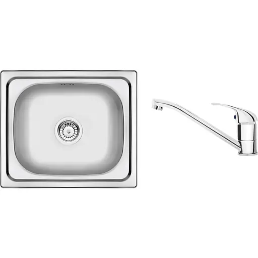 Кухонная мойка DEANTE Doppio (ZENA0103) со смесителем Lobo BYU_060M - фото 1