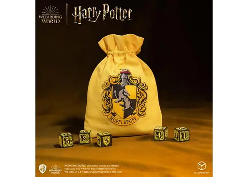Набір кубиків Harry Potter. Hufflepuff Dice & Pouch (5 шт. + мішечок) (190142/2023/4/A/D6B) - фото 4