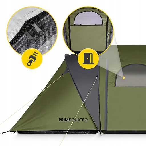 Намет туристичний Mountain Goat Prime Quatro 4-місний Olive (P-5905973406598) - фото 4