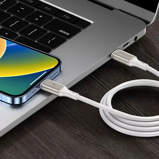 Кабель Proove Flex Metal USB-C to Lightning 27W 1m White (CCFM27002102) [130344] - фото 3