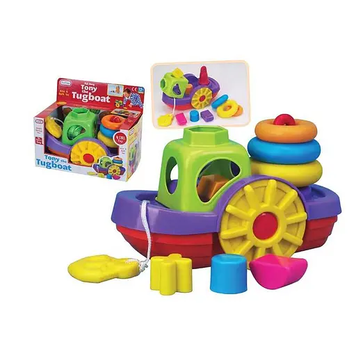 Логическая игра 5013 "Корабль", каталка, пирамидка, сортер, в коробке (6971017240175) - фото 2