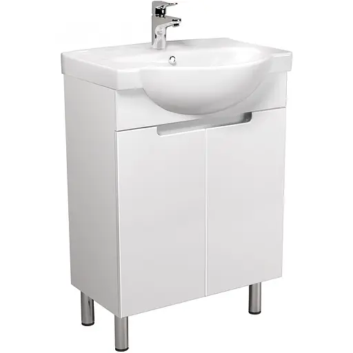 Тумба Мойдодир Tetris White 65 з умивальником Freja 65 Білий - фото 1