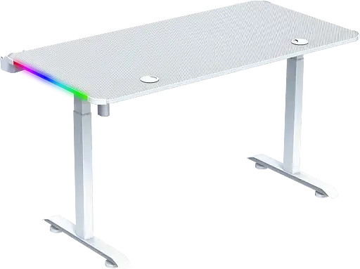 Геймерский компьютерный стол GT Racer T-1231 (120x60x73-117) White - фото 2