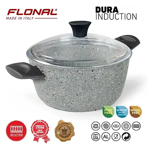 Каструля Flonal Dura Induction з кришкою 4,3 л (DUICV2430) - фото 2