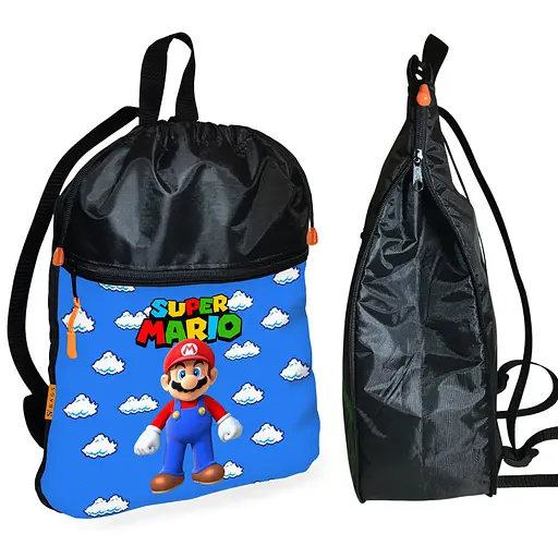 Рюкзак-мешок для обуви,спортивной формы Супер Марио "Super Mario" детская сумка для сменки (01304)