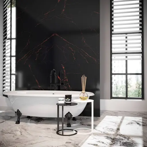 Ванна окремостояча матова Amdcon Olmpa 180x90 біла з литого каменю чорні ніжки OLMPA_180_nzhk-bl_MAT Білий матовий - фото 4