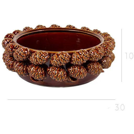 Кашпо Lefard Шишки коричневі 30х30х10 см (626-004) - фото 2