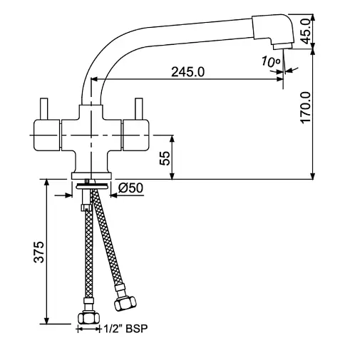 Смеситель для кухни Jaquar Florentine FLR-CHR-5319NB Хром - фото 2